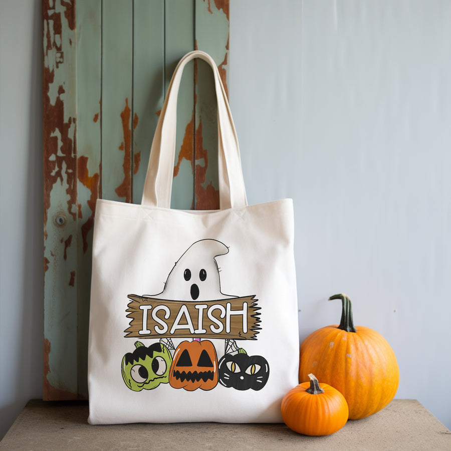 Custom Halloween Bag - Ghost Sign