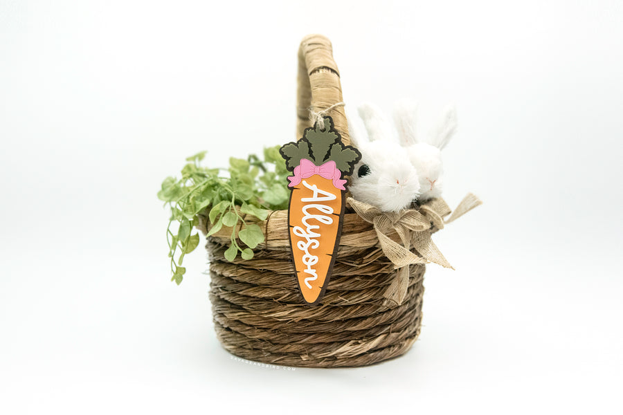 Easter Basket Carrot Name Tag