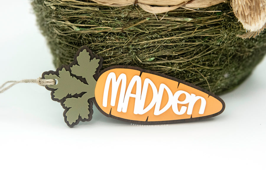 Easter Basket Carrot Name Tag