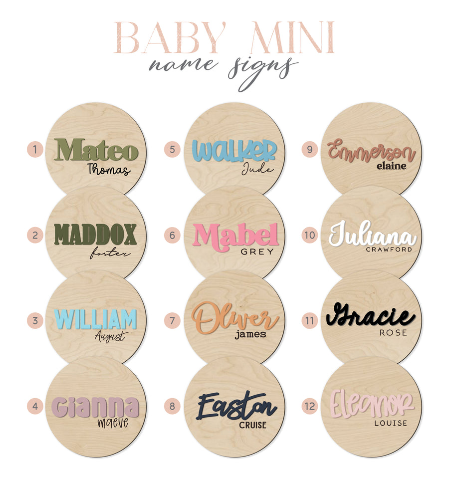 Round Name Signs (VIP)