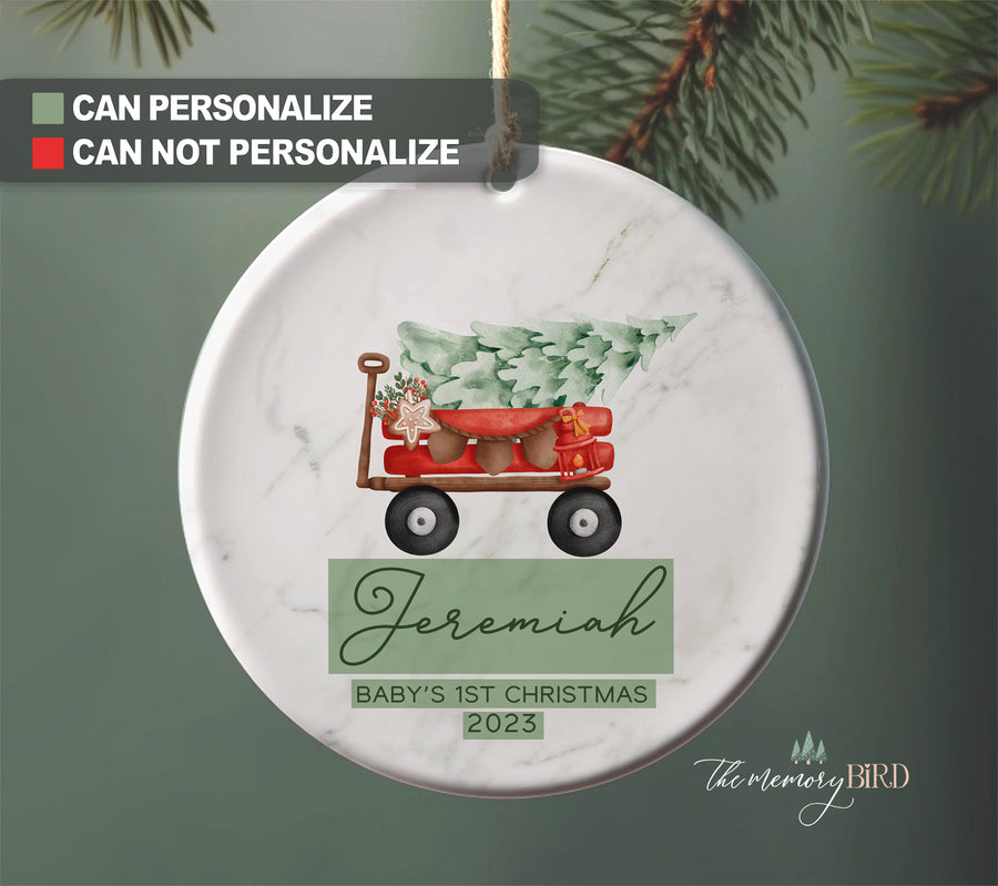 Little Red Wagon Christmas Ornament