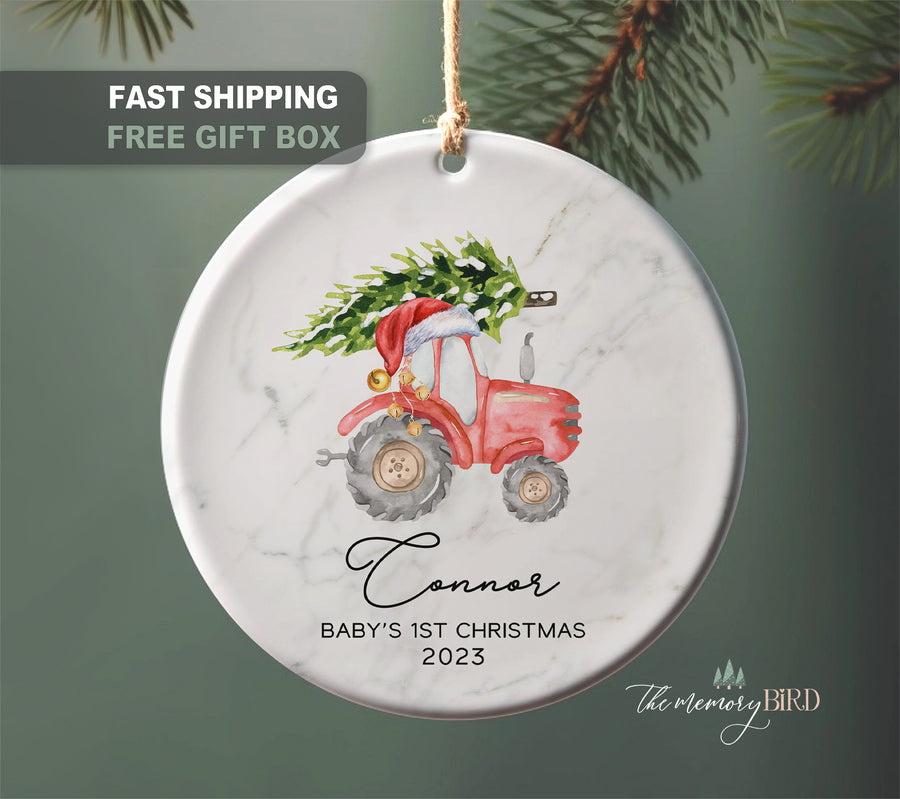 Tractor Christmas Ornament