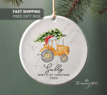 Tractor Christmas Ornament
