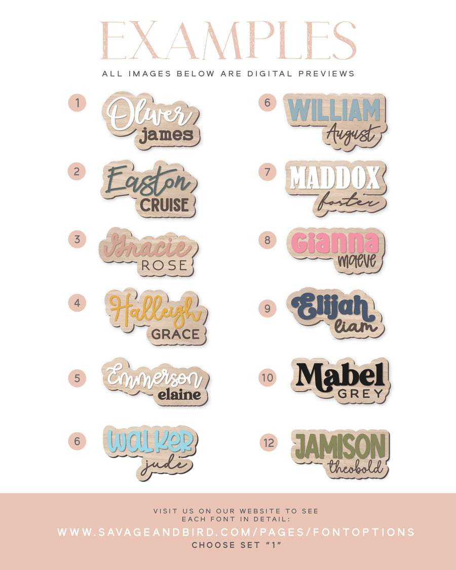 Mini Baby Name Sign