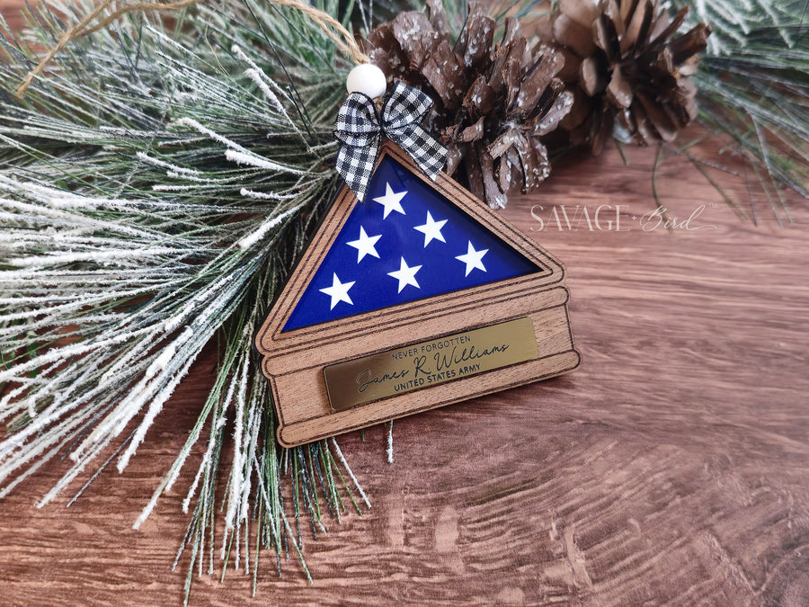 Folded Flag Memorial Ornament