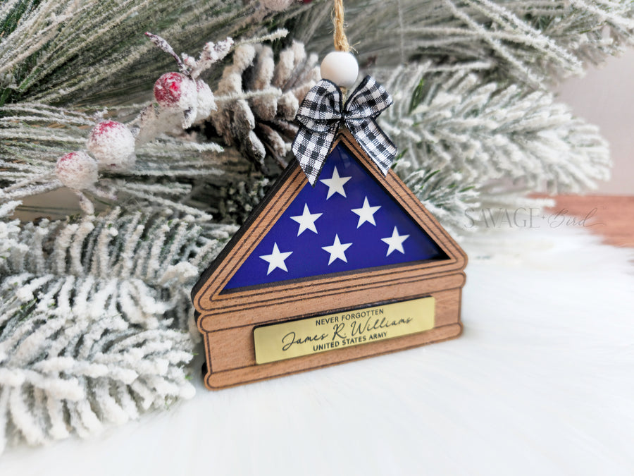 Folded Flag Memorial Ornament