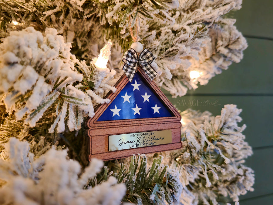 Folded Flag Memorial Ornament