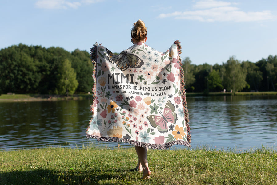 Personalized Butterfly Blanket with Message