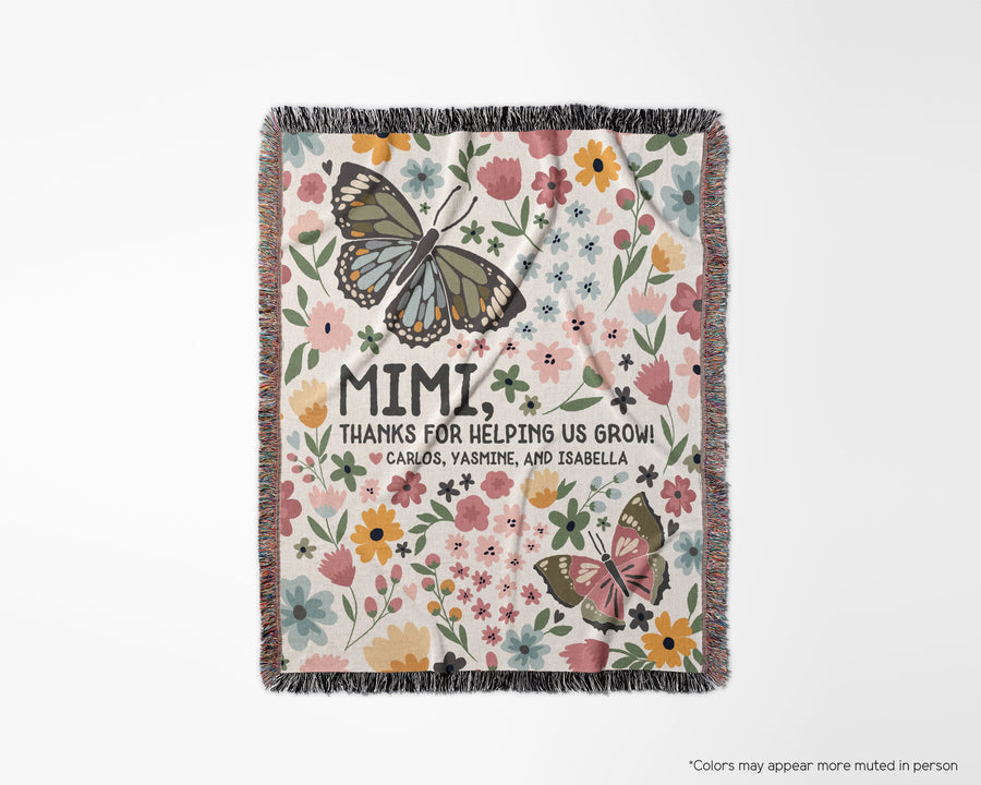Personalized Butterfly Blanket with Message