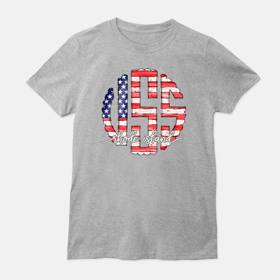 STARS AND STRIPS SCALLOPED MONOGRAM - US NAVY