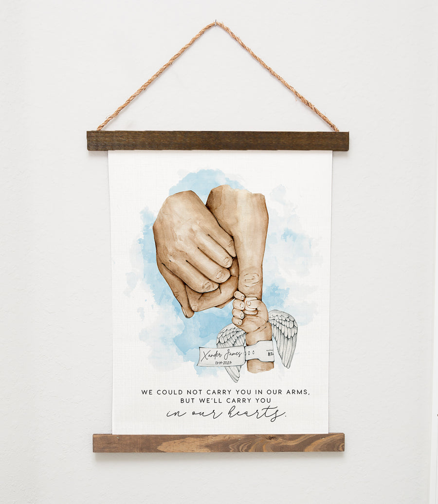 INFANT LOSS HOLDING HAND WATERCOLOR