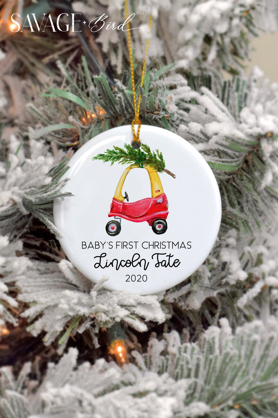 Baby's First Christmas Coupe Ornament