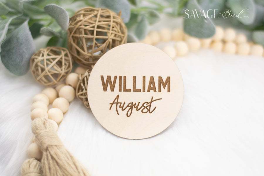 Birth Announcement Sign,  Wood Name Sign