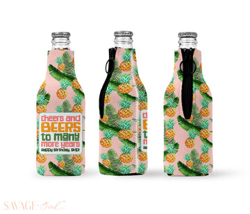 PINEAPPLES AND PALMS ZIPPER BOTTLE WRAP