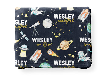 OUTERSPACE PERSONALIZED BLANKET