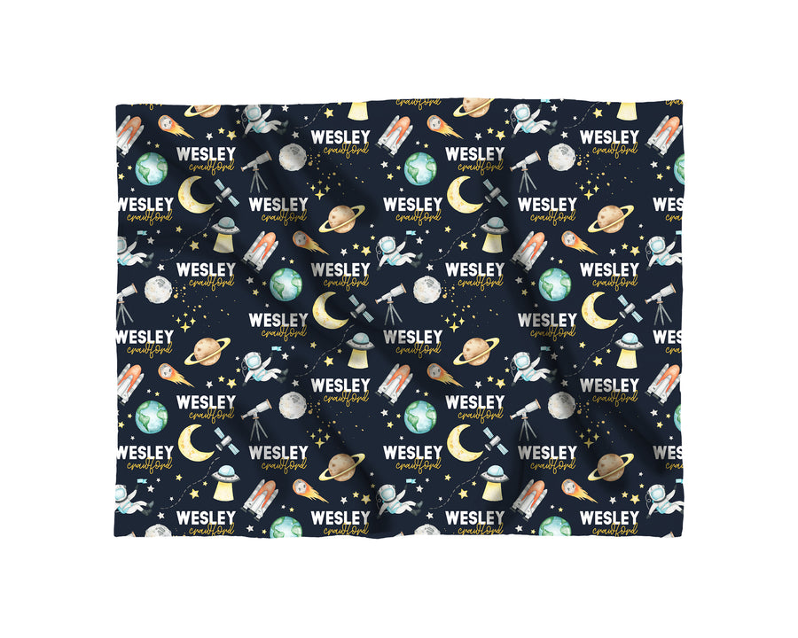 OUTERSPACE PERSONALIZED BLANKET