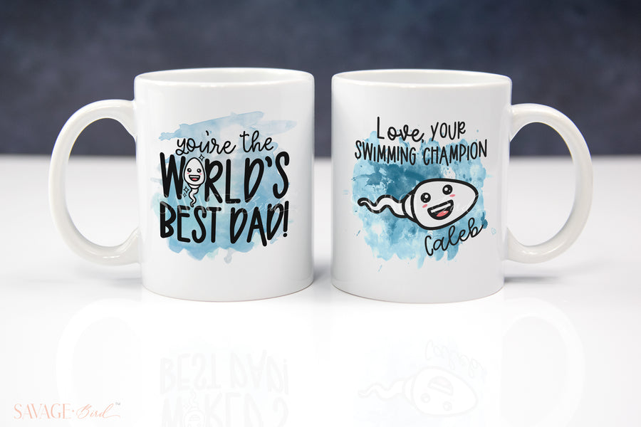 World's Best Dad Swimming Champion Mug
